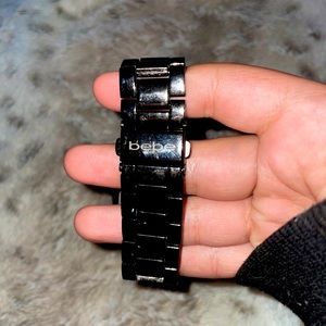 BEBE watch black gold and silver